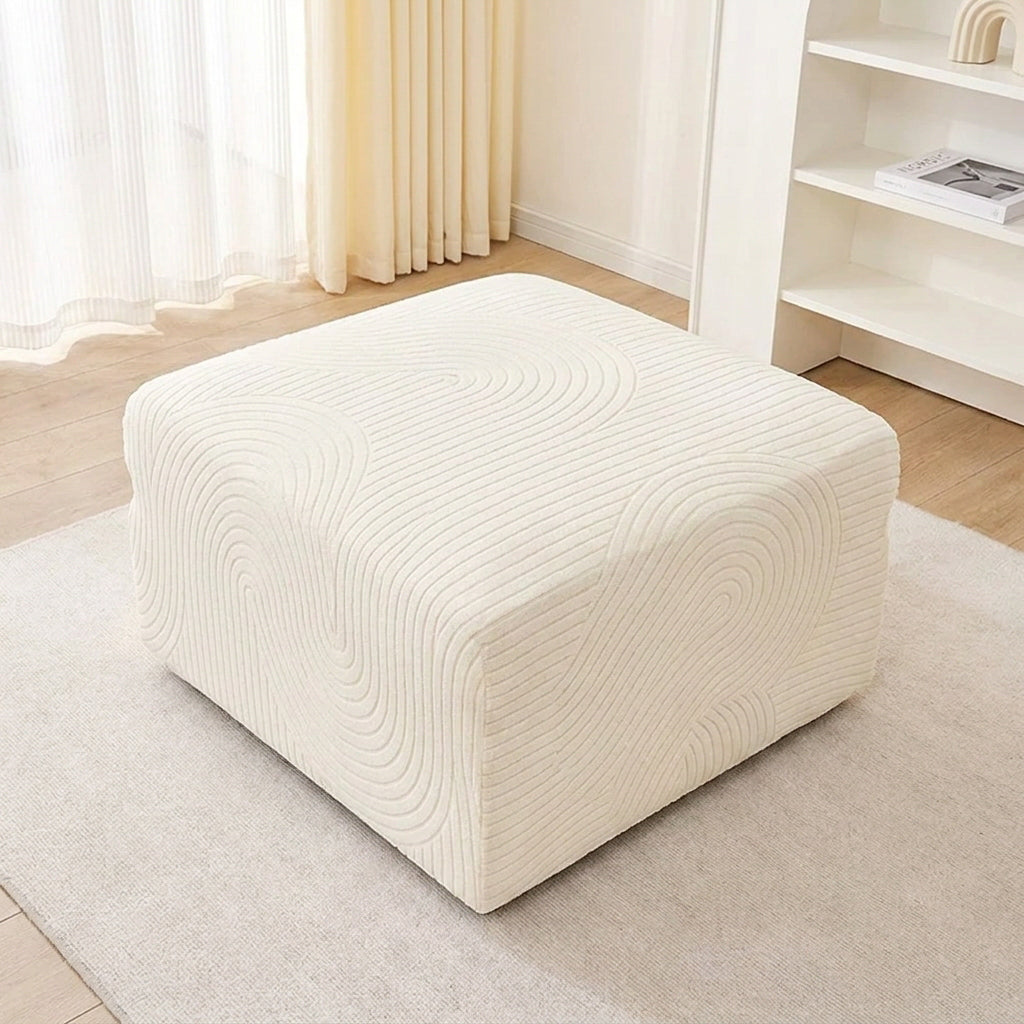 CreamWave Stretch Full-Encasing Sofa Slipcover