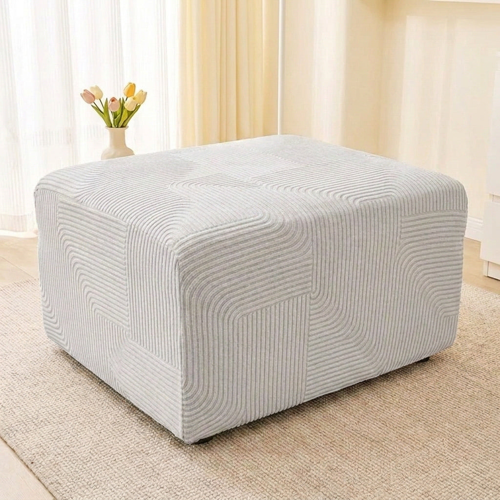 CreamFlow Stretch Full-Encasing Sofa Slipcover