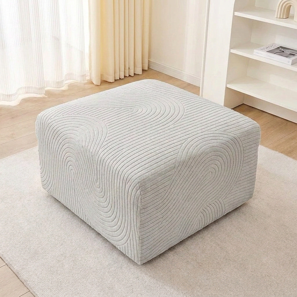 CreamWave Stretch Full-Encasing Sofa Slipcover