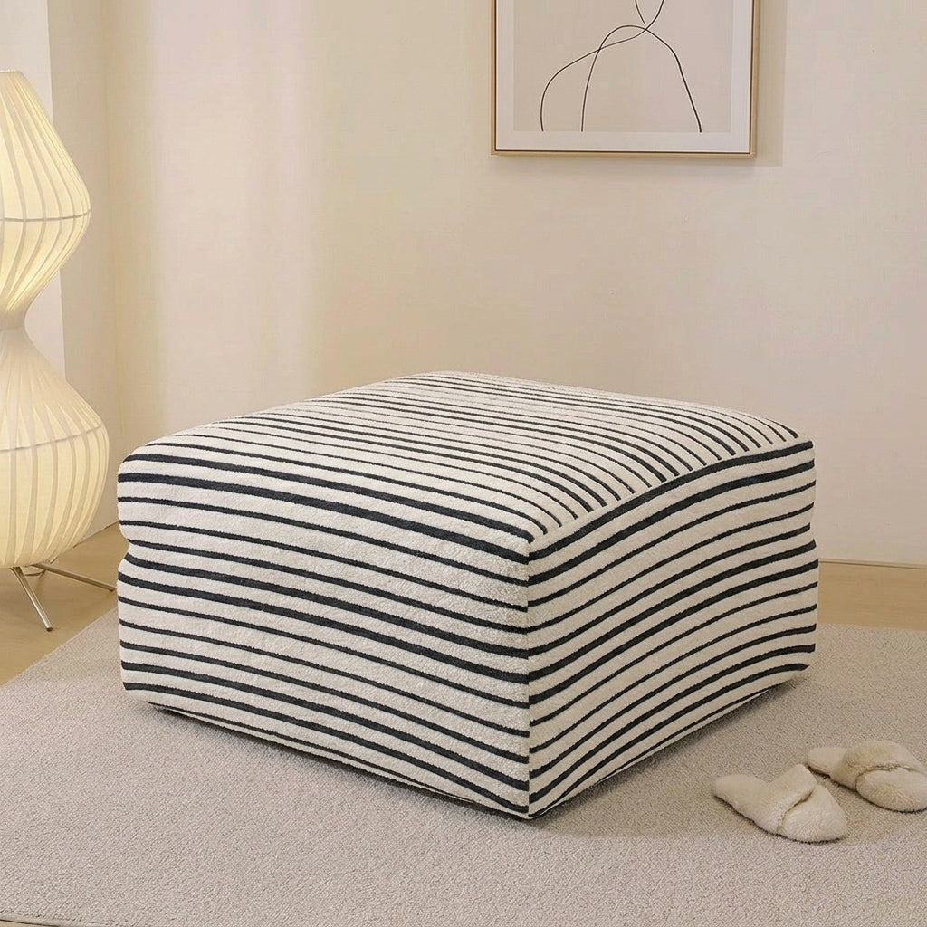 PlushGuard Stripe Full-Cover Sofa Slipcover
